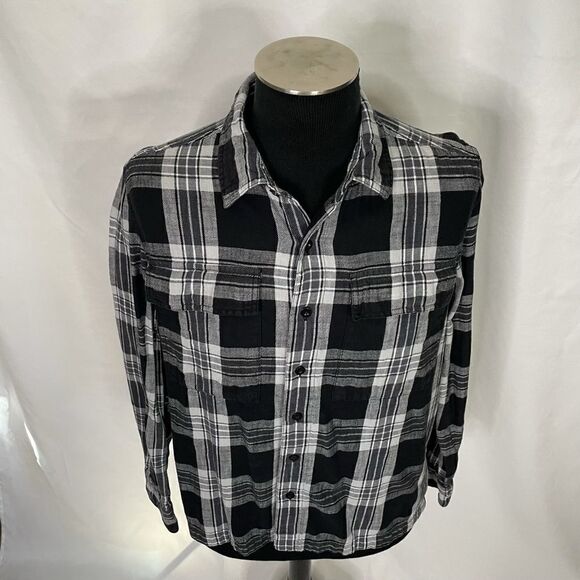 American Eagle Outfitter’s Plaid Flannel Button Down Shirt - Women’s L - Picture 4 of 9